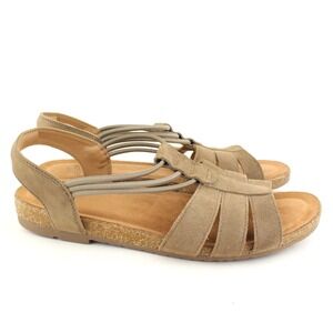 Earth Origins Laney Womens Size 9M Sedona Brown Suede Slingback Sandals Shoes